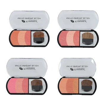 

FaRRES 3 Colors/4 Pcs Baked Blush Powder Long Lasting Waterproof Contouring Makeup Blusher Palette