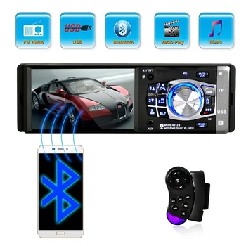 

4.1inch Single Din Head Unit Bluetooth In-dash Stereo Car Radio Media Player / Remote Control