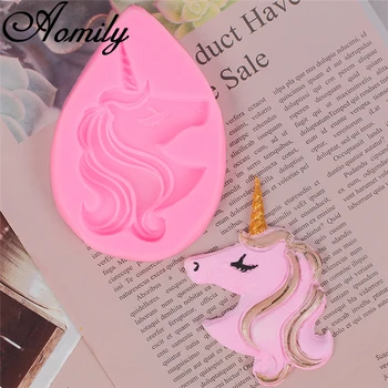 

Aomily Unicorn Fondant Cake Molds Cake Decorating Tools Diy Jelly Sugar Craft Chocolate Mould Fondant Mold Baking Silicone Mold
