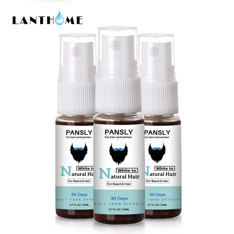 

3pc Magical Herbal Cure White Hair Treatment Spray 20ML Remedies Change White Gray Hair To Black Permanently In 30 Days Natural