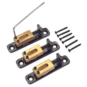

3Pcs Bridge Tremolo Roller Saddles for ST TL Cigar Box Guitar with Wrench 10.8Mm