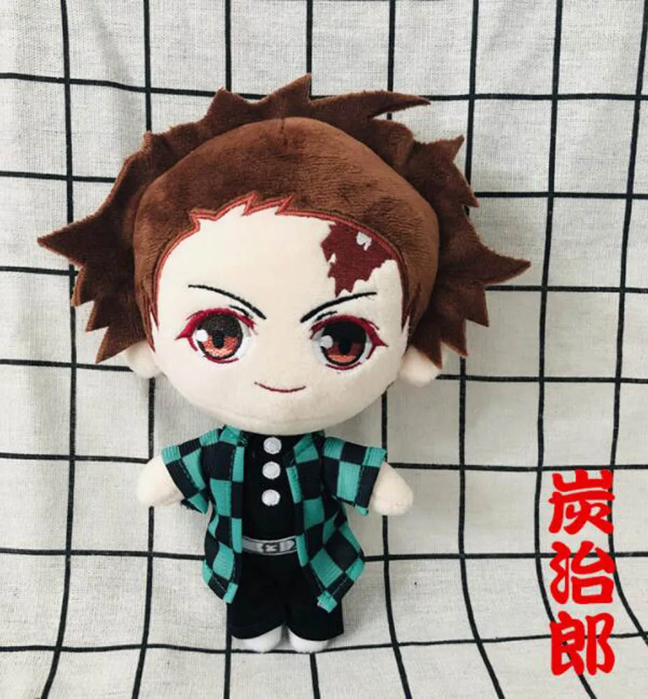 Tanjirou EMS 100/лот Kimetsu no Yaiba Nezuko Tanjirou Douma Makomo Kochou Shinobu Косплей 20 см Плюшевые игрушки куклы - Цвет: Tanjirou