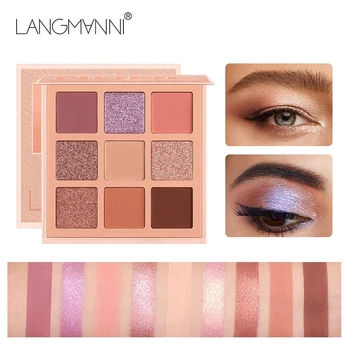 

9 Color Eyeshadow Palette Diamond Glitter Metallic Nude Eye Make Up Pigmented Makeup Cosmetics