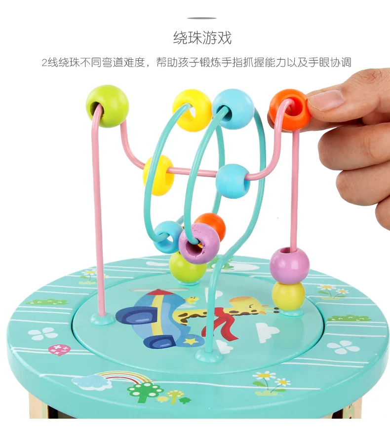 [Lion ISHUAI], детская деревянная игрушка, стиль, в форме отверстия, нанизывающая бусинами игрушка, строительные блоки, пазлы для детей