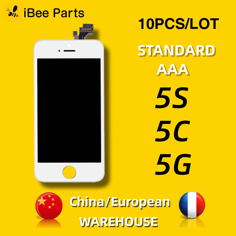IBee запчасти 10 шт для iPhone 5G 5C 5S SE ЖК AAA стандартное стекло сенсорный экран