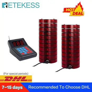 RETEKESS Restaurant Pager Call System Wireless Calling Paging Queuing System Waiter Calling System For Church Restaurant