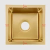 Gold Undermount Kitchen Sink Nanometer Gold 304 Stainless Steel Manual Kitchen Sink Single Bar Counter Kitchen Sink 4