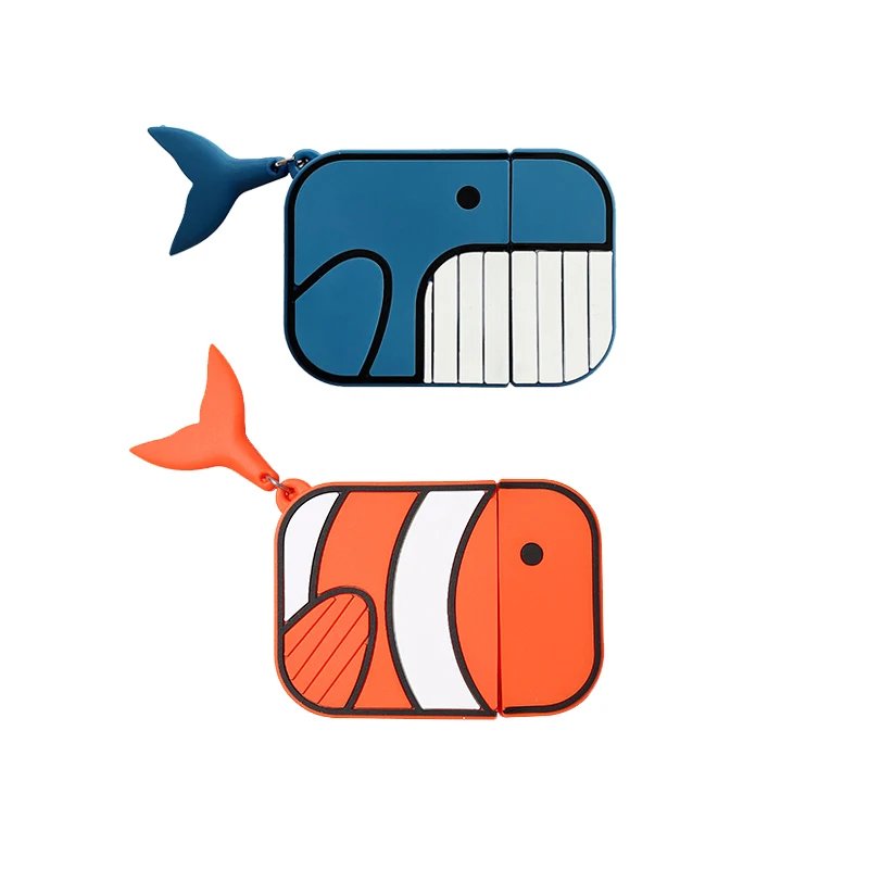 Ins whale Clownfish подходит для Airpods Pro защитный рукав милый стерео силиконовый Apple Airpods гарнитура крышка