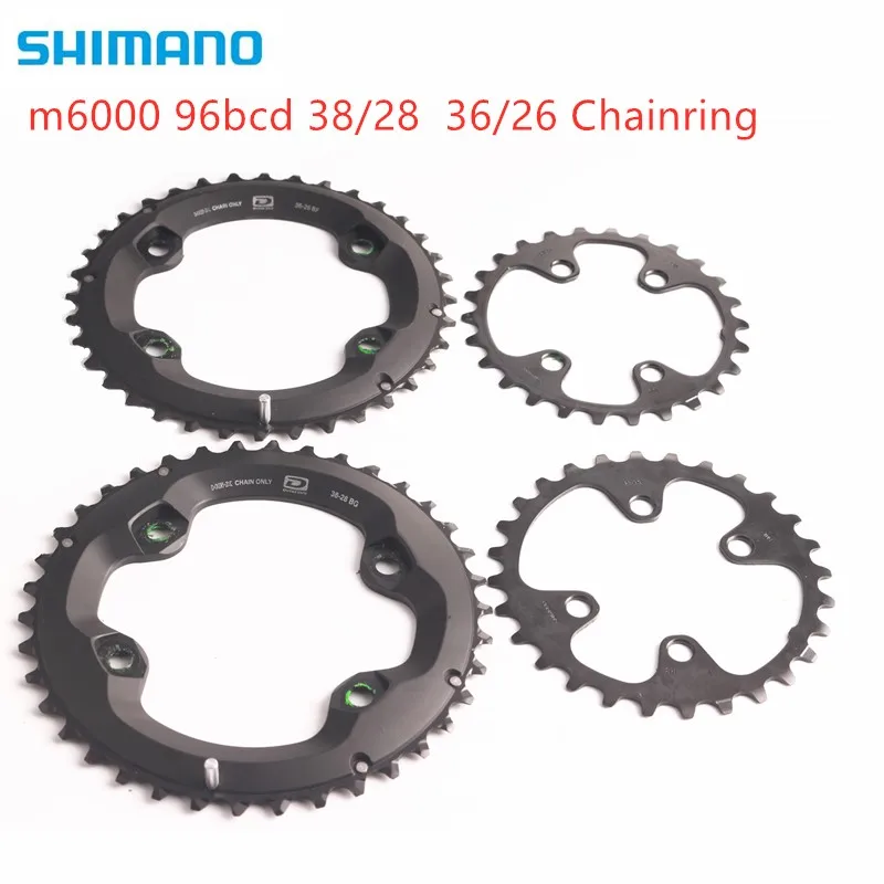 Günstige Shimano DEORE m6000 kettenblatt 96bcd 38 28t 36 26t für DEORE slx xt m7000 m8000 kurbelgarnitur 22 geschwindigkeit