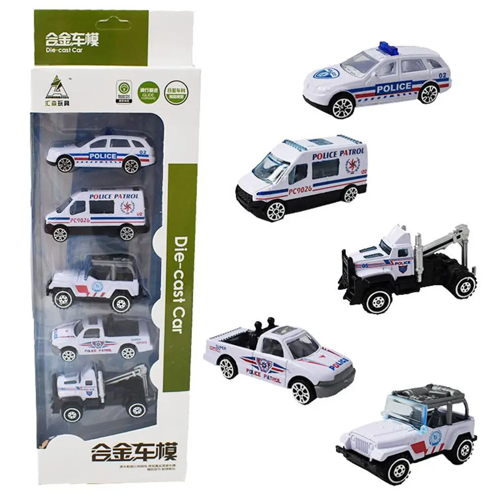 

MeterMall Children Alloy Car Simulation Police Car Toy Set Baby Hand Hold Vehicle Gift Toy