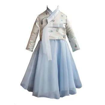 

Kids Girls Clothing Sets Princess Girl Hanfu Top + Skirt 2pcs Suits 2019 Chinese Traditional Children Clothes J404