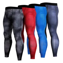 Компрессионное Спортивное трико, мужские эластичные штаны для фитнеса, Мужские штаны для бега, спортивные штаны из змеиной кожи
