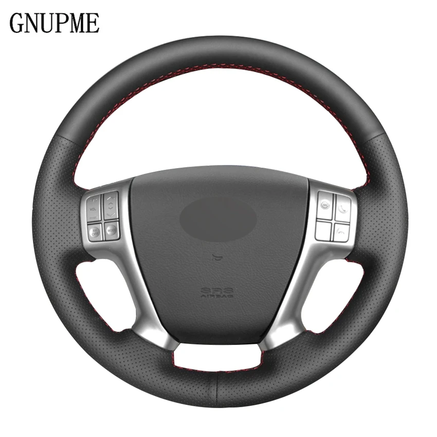 

DIY Hand-stitched Black Artificial Leather Car Steering Wheel Cover for Hyundai Veracruz 2007-2012 IX55 2007-2012 Vera Cruz