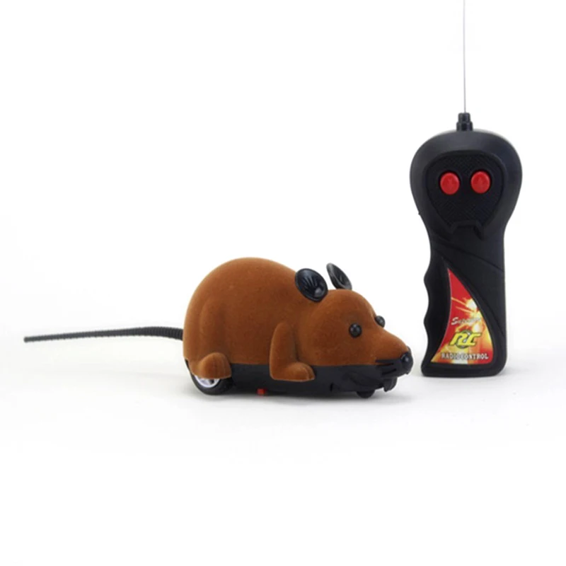 Funny Electronic Rat Flocking Mouse Wireless Toy For Cat Dog Kitten Pet Interactive Toy Remote Control Mouse Cat Toy 