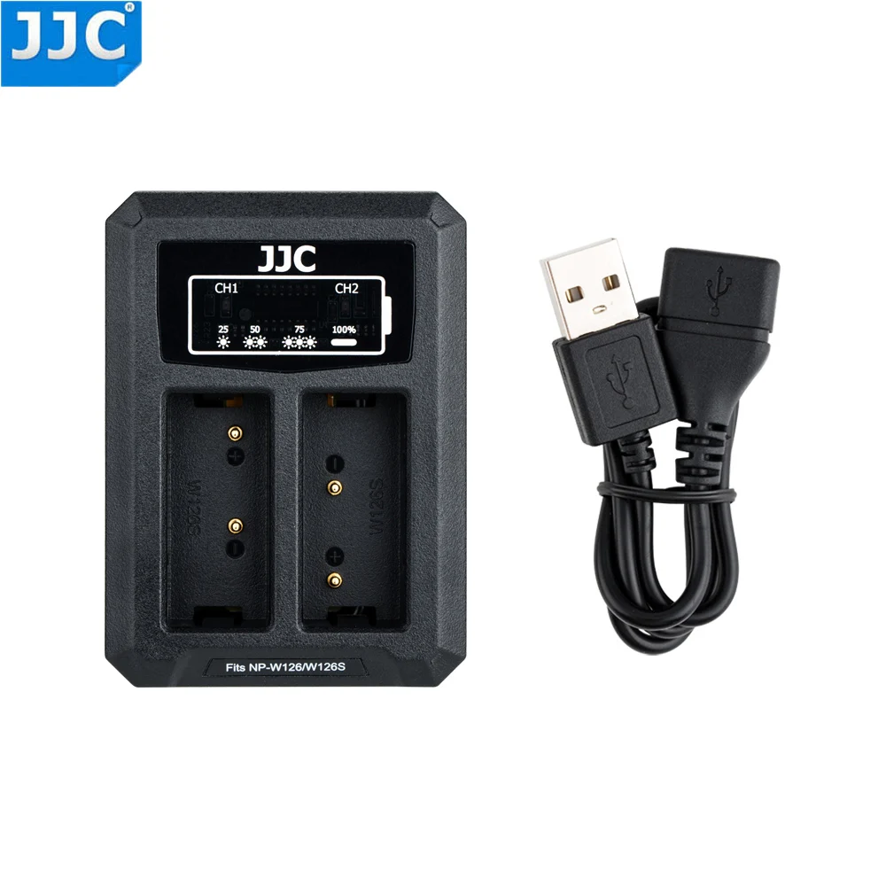 JJC USB зарядное устройство для путешествий с двумя аккумуляторами Fuji Fujifilm|Зарядные