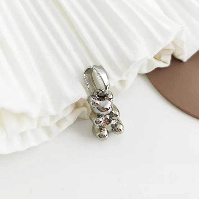 Pendant Necklace for Women Korean Colorful Bear Blue Zircon Crystal Neck Chain Female Jewelry Free Shipping Gift 18k Gold Plated Pendant 10