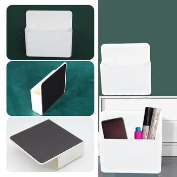 

Magnetic Dry Erase Marker Holder White Magnetic Dry Eraser Organizer Mount Tray Rack for Whiteboard Blackboard Pencil Pen Box