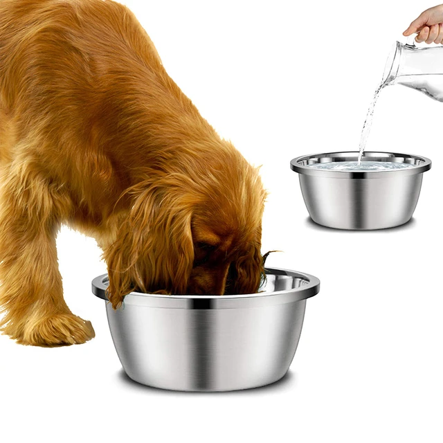 Stainless Steel Metal Dog Bowls, Food Grade, Premium Pet Food Water Bowls,  Nonslip Rubber Bottom, Dishwasher Safe, Easy to Clean - AliExpress