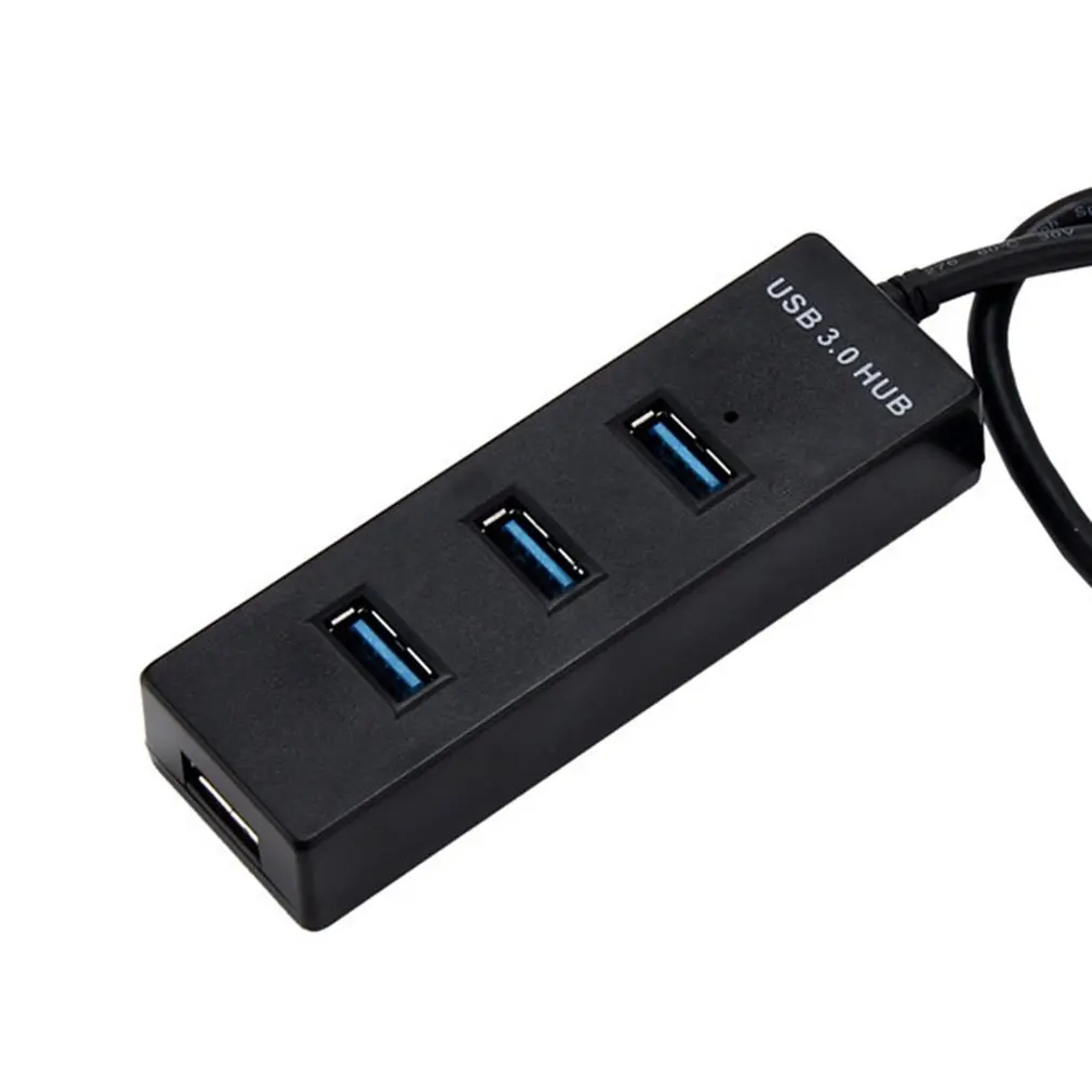 4 порта USB 3,0 концентратор 5 Гбит/с скорость передачи данных Портативный Компактный для ПК Mac ноутбук Настольный BK 4 порта USB 3,0 концентратор