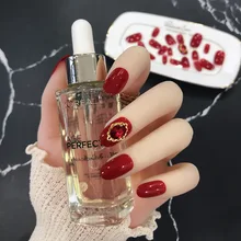 Всегда носить съемный Маникюр средней длины поддельные ногти патч носимых разборка невесты свадьба с бриллиантовым кончиком ногтей Finis