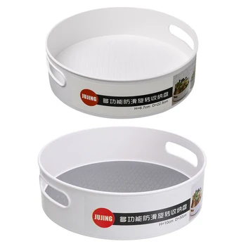 

360 Rotating Tray Kitchen Storage Containers Spice Seasoning Food Snack Dried Nuts Organizer Plate