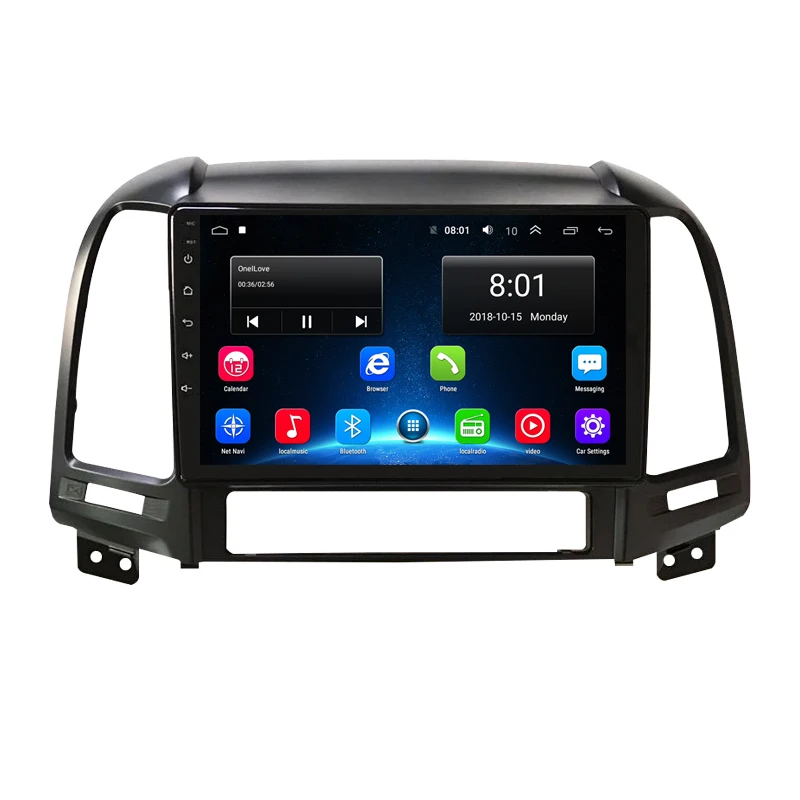 9 "2 + 32G 2.5D ips Android 8,1 автомобильный DVD мультимедийный плеер gps для hyundai Santa Fe 2006 07 08 09 2010-2013 аудио Радио Навигация