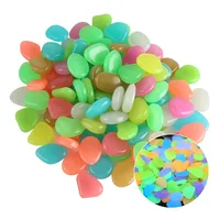 50Pcs Glow in the Dark Garden Decor Luminous Stones Outdoor Fish Tank Decoration Pebble Rocks Aquarium Decorative Pebbles 1