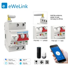 2P WiFi Smart Circuit Breaker Automatic Switch overload short circuit protection with Amazon Alexa Google home for Smart Home