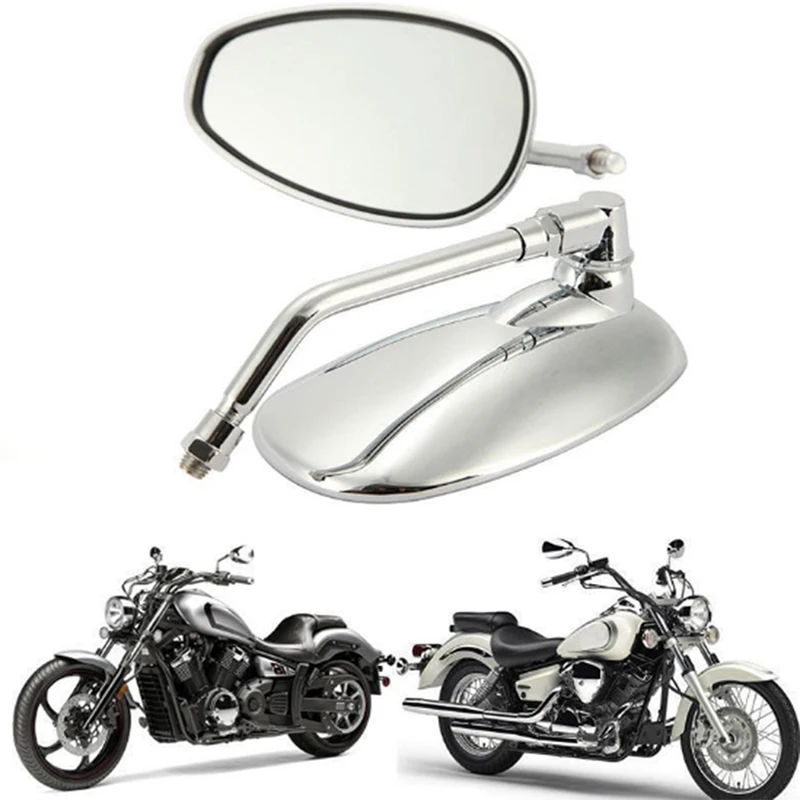2 шт. мотоциклетные овальные хромированные зеркала заднего вида для Ducati KTM Kawasaki