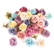 10 Uds Artificial flor 4cm rosa de seda de la flor de la boda, decoración para el hogar, Accesorios, DIY Ofrenda floral arte de colección de recortes Hotsale