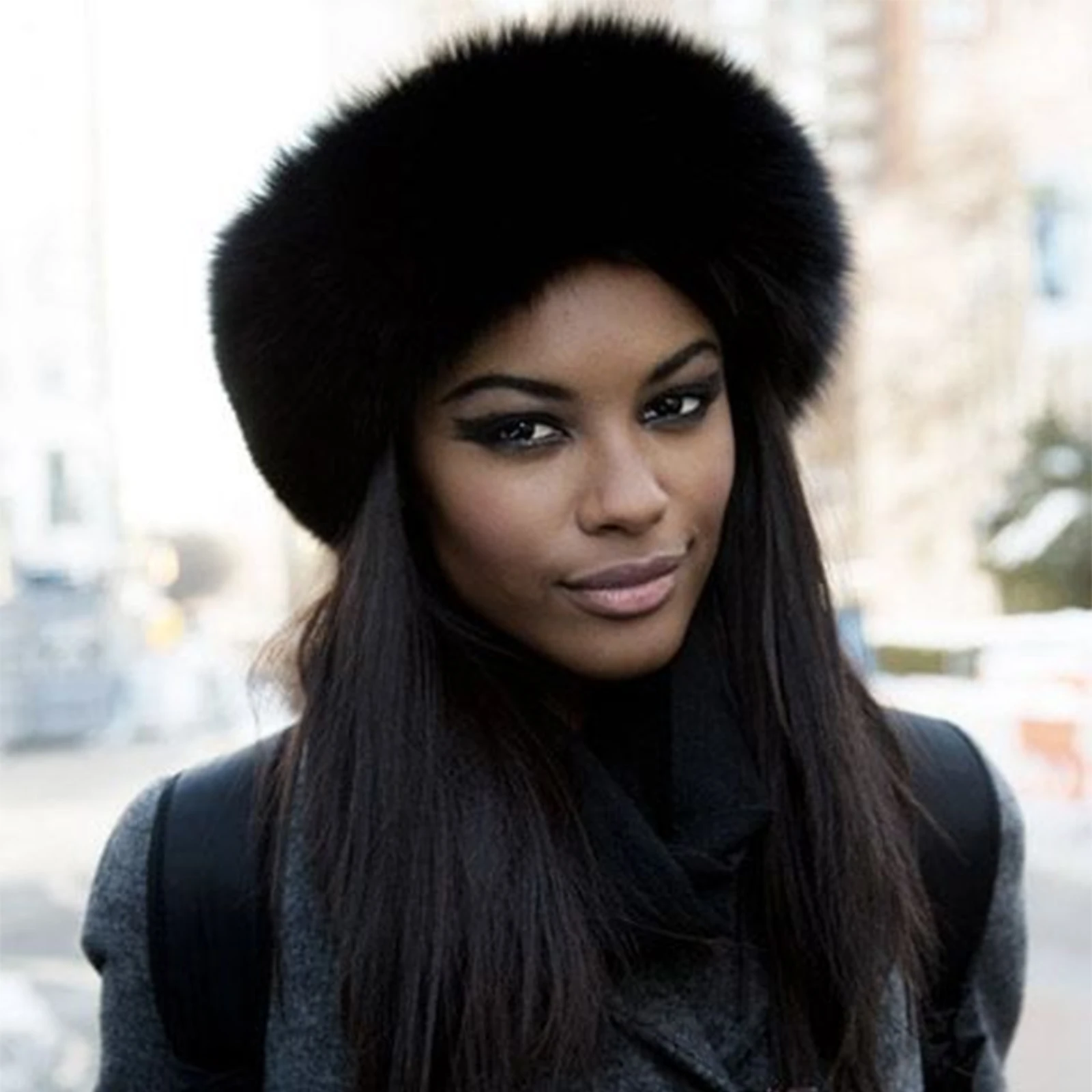 Combhasaki Women's Faux Fur Hat Fluffy 