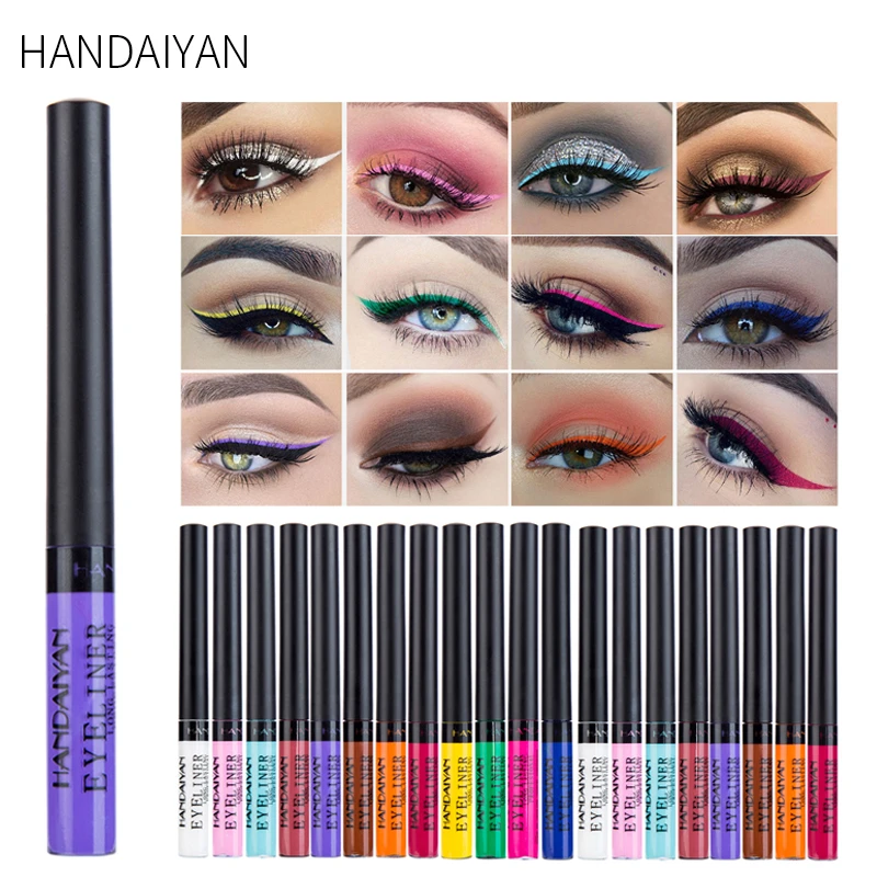 Handaiyan 防水リキッドアイライナー 12色 長持ち マット ブルー グリーン ホワイト アイペンシル 化粧品 Aliexpress Beauty Health