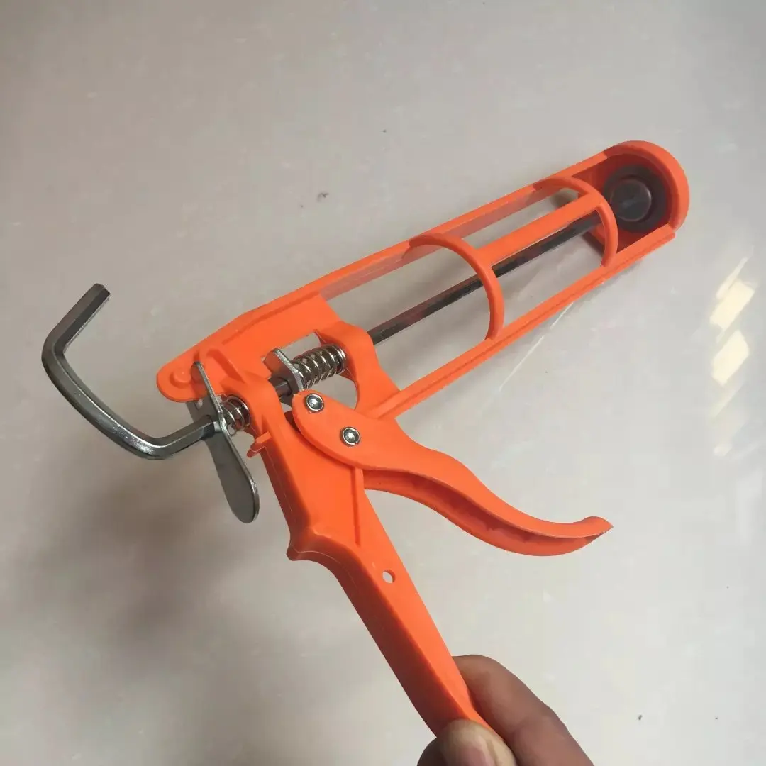 

Wolf Thick Type ABS Plastic Frame Type Silicon Sealant Gun Anti-Skid Glue Design Effortless Durable Gluing Gun