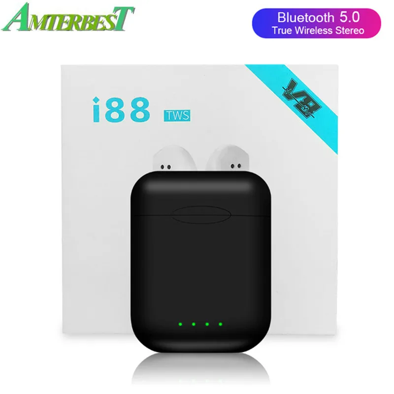 

AMTERBEST I88 Tws Bluetooth Earphone Touch Control Wireless Earphones for IOS Android PK I10 Tws I12 Tws I20 I30 I60 I80 I100