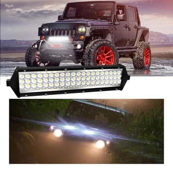 

12 Inch LED Bar 264W 6000K 2640OLM LED Work Light Bar Driving Offroad Boat Car Tractor Truck 4X4 SUV ATV Without Wiring Kits Car