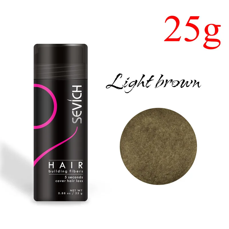 thumbnail image 1 of Set de fibra capilar Sevich de 25 g, fibra capilar + aplicador, spray de queratina para el cabello, tratamiento para el crecimiento del cabello fino y engrosado., 1 of 5