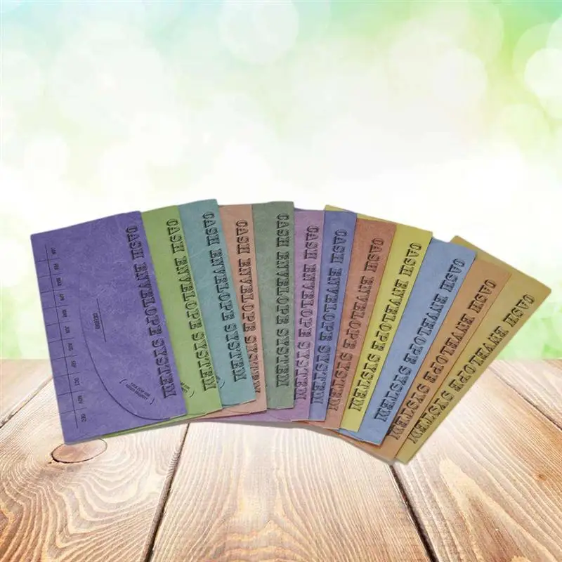 12 шт толстые Ассорти Водонепроницаемый Прочный наличные конверты система для экономии денег с детектором ручка