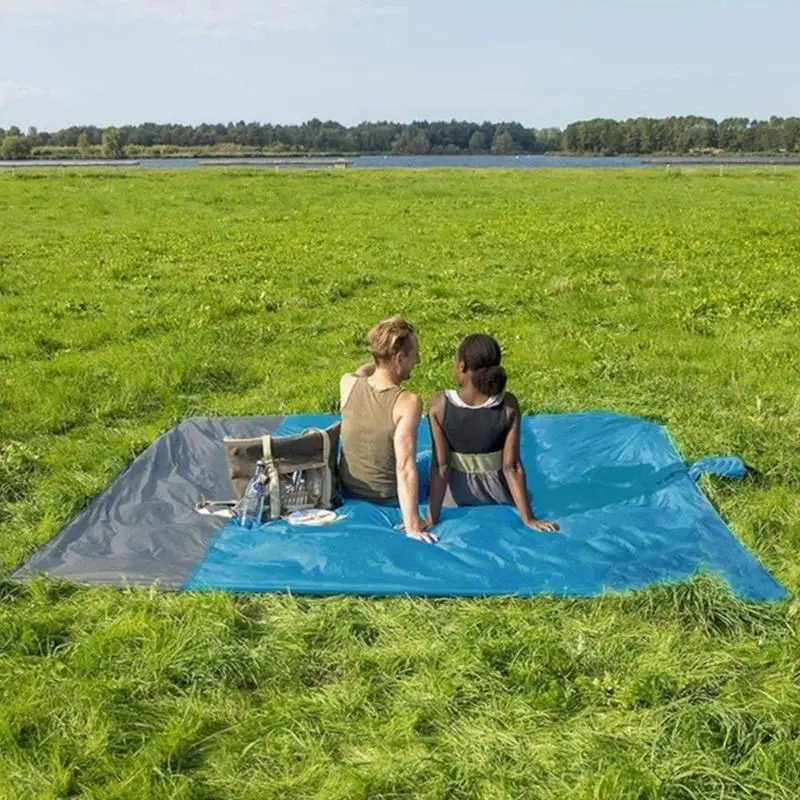 Portable Nylon Pocket Picnic Mat Super Soft Fabric Dirty Resistance Practical Outdoor Travel Summer Camping Beach Towel Mat