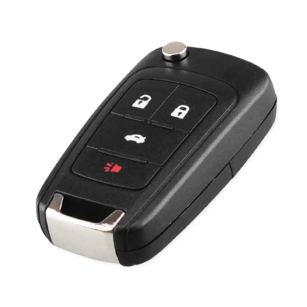 KEYYOU 10 шт. 2/3/4/5 BTN оболочки для Vauxhall, Opel Insignia Astra J Zafira C Mokka автомобиля Управление Fob чехол Корпус HU100 лезвие - Number of Buttons: 4 buttons