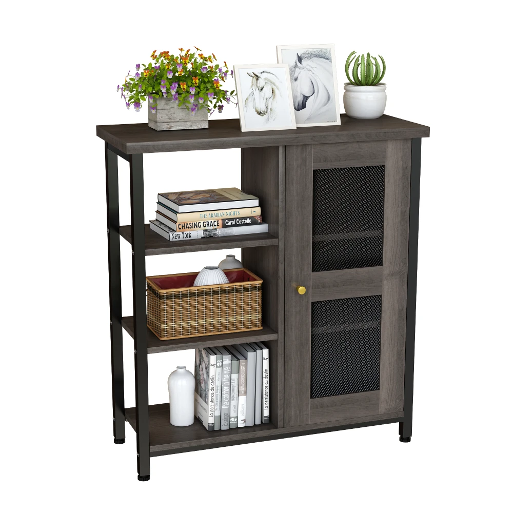 

Versatility Open&Close Lockers W/6 Shelves Sideboard Free Standing Cupboard Entryway Cabinet Bookcase Living Room Side Cabinets