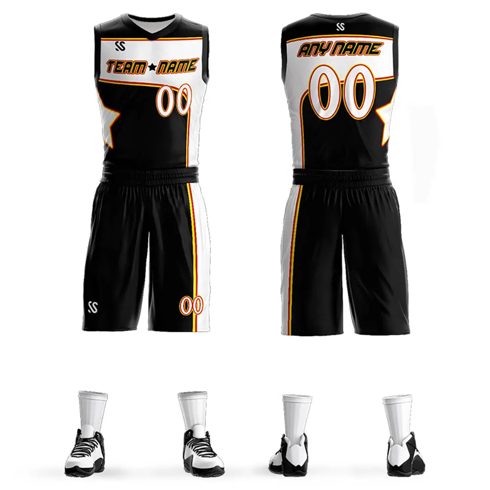 

Персонализированная дышащая Баскетбольная Униформа с принтом имени и номером и шортами для мужчин/молодежная команда, спортивные футболки