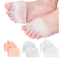 3 Pairs Silicone Forefoot Pads Toe Separator Cushion Pad Pain Relief Shoes Insoles Finger Toe Hallux Valgus Corrector Gel Pads