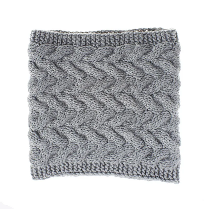 gray scarf Модная вязаная шапка, зимние шапки для женщин, czapka zimowa gorros mujer invierno bonnet, теплая шапка для девочек, muts czapka zimowa - Цвет: gray scarf