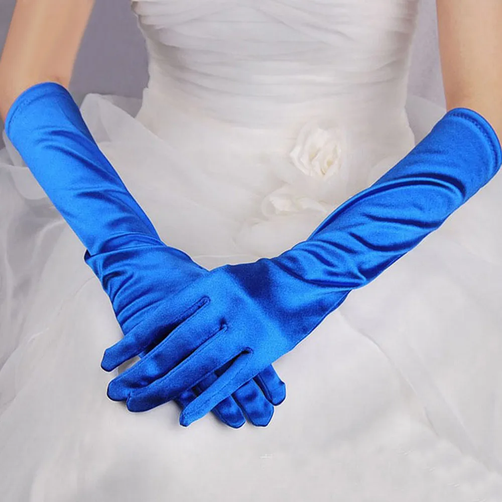Перчатки женские стрейч, атласный, длинный для большой вазы Вечерние перчатки в виде лап бархат Handschoenen лазерные перчатки новинка 10,9