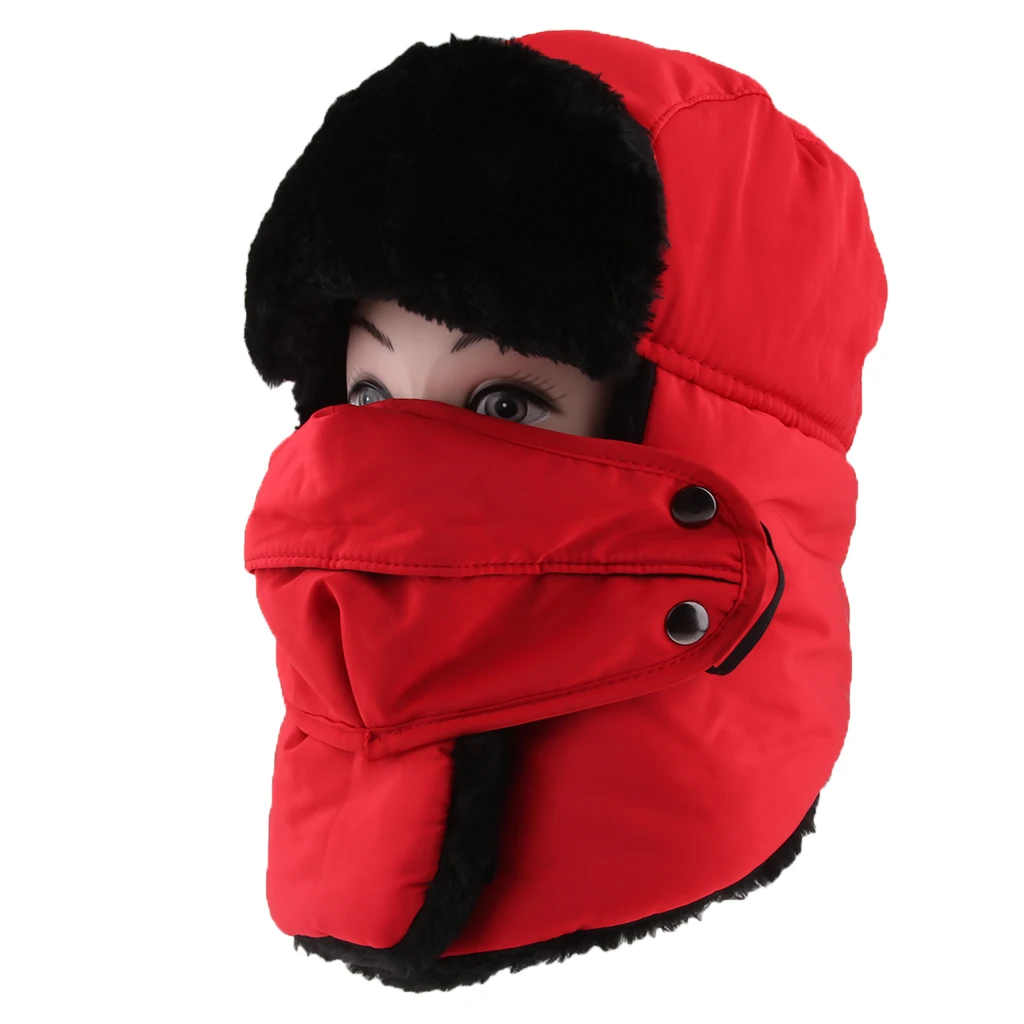  New Unisex Trapper Bomber Warm Russian Trooper Winter Ski Hat Men Women Cap New Bomber Hats 4 Colors