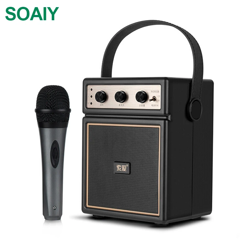 SOAIY S938 20 Вт большое питание для bluetooth-динамика портативная беспроводная стереоколонка сабвуфер открытый динамик s поддержка дистанционного управления fm-радио - Цвет: Черный