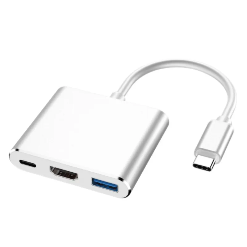 Супер Тип C USB 3,0 до USB-C 4K HDMI USB 3,0 адаптер 3 в 1 концентратор конвертер адаптер для ноутбука