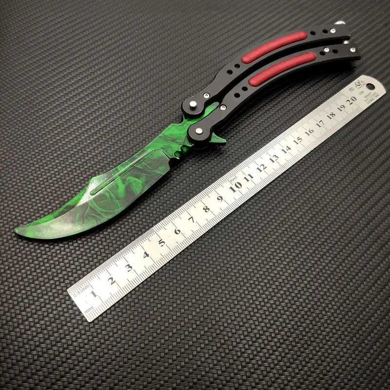 Gamma Geen Разборка CS GO Karambit складной нож бабочка выцветает бабочка в лезвие ножа обучение без края Практика Инструмент - Цвет: Gamma Geen