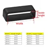 New 10Pcs Black Watchband  12 14 16 18 20 22 24 26 28 30mm Silicone Rubber Strap Loop Ring Watch Bands Accessories Holder Locker ► Photo 3/6