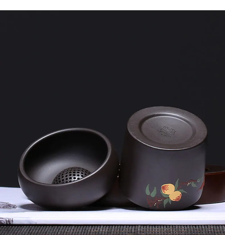 Yixing Clay Tea Strainer Tea Ceremony Accessories Raw Ore Black Mud Boutique Xiantao Tea Strainer Manufacturers Direct Selling a
